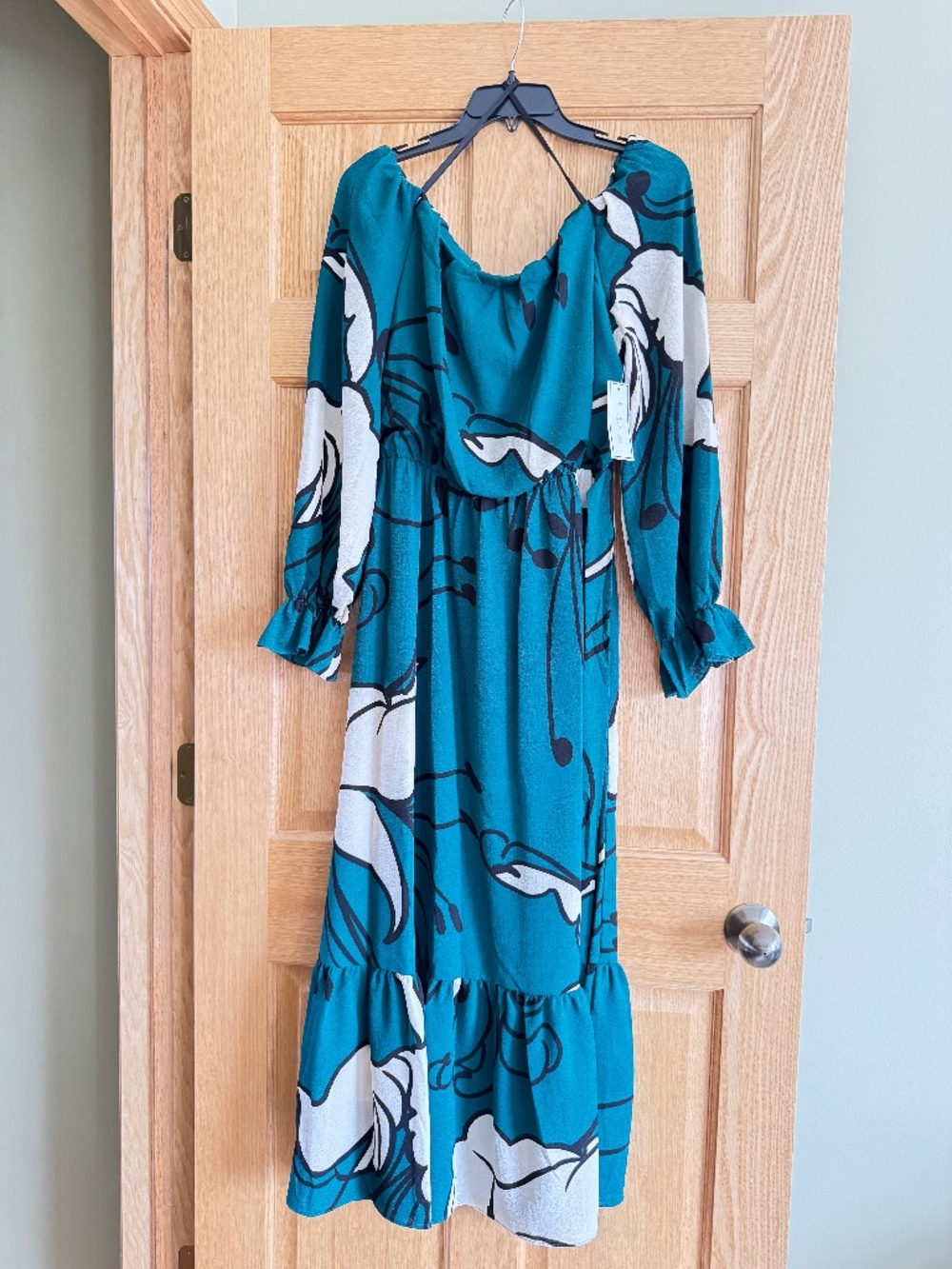 Premier Amour maxi dress, size 10 in beautiful floral/teal